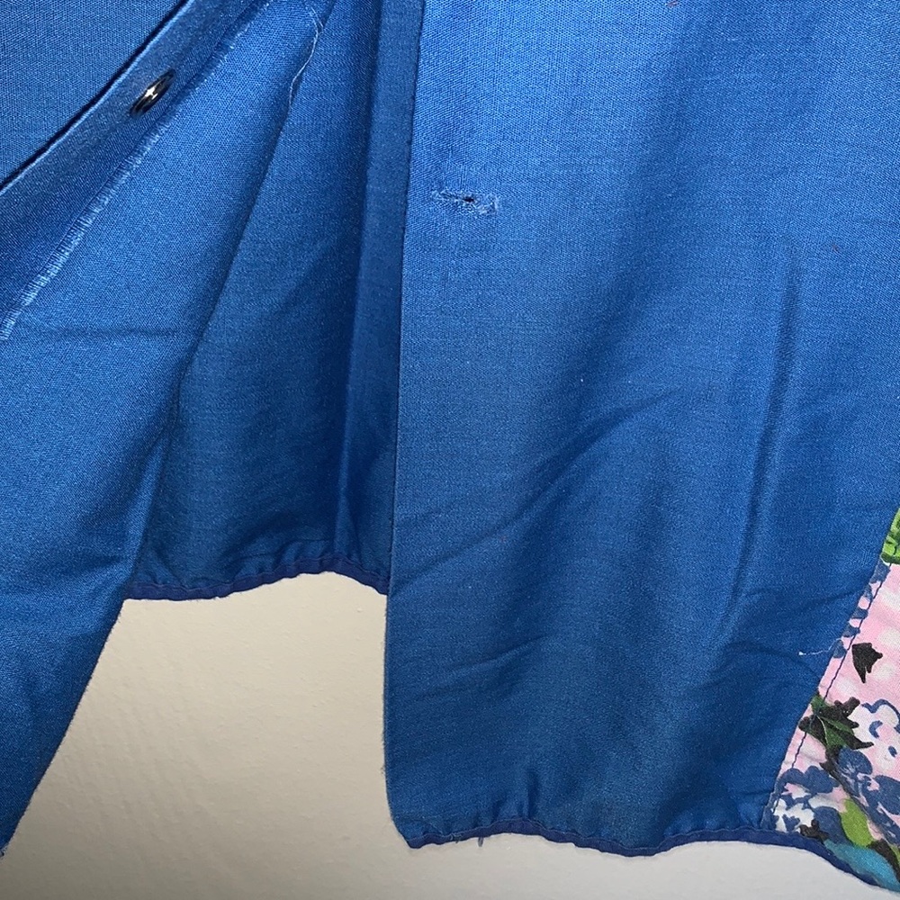 Vintage 70s Artist Smock Apron Floral Pre owned read below 👇 - Picture 6 of 6